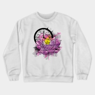 A Tranquil Time - Abstract Lotus Crewneck Sweatshirt